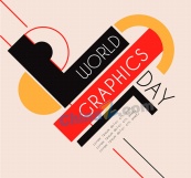 抽象世界平面设计日海报