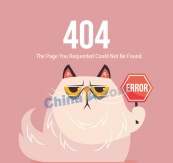 举红色警示牌的猫咪404页面