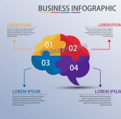 创意拼图信息图表矢量