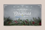 圣诞节banner排版设计矢量