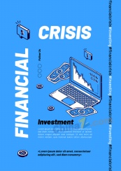 金融危机矢量商务插画设计