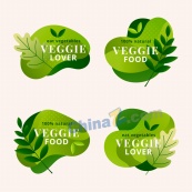 绿色健康食物标签设计