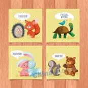 野生动物卡片模板设计