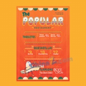 渐变墨西哥矢量菜单模板