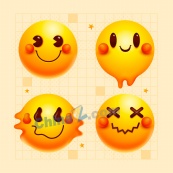 emoji表情符号矢量素材