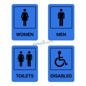 公共厕所男女卫生间标识矢量
