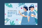庆祝国际护士节矢量海报