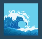 蓝色海浪背景矢量模板