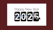 黑白3D2025新年跨年矢量素材