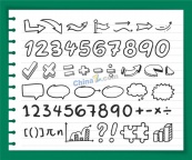 手绘涂鸦教育信息图表矢量素材