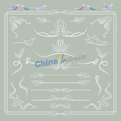 优雅复古装饰矢量边框模板