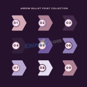 扁平箭头项目符号合集矢量素材