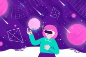 手绘平面元宇宙插图矢量素材