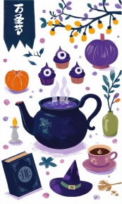 巫婆魔法书万圣节合集矢量素材