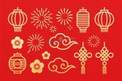 春节新年元素合集矢量素材