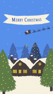 圣诞节插画卡片明信片矢量模板