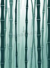 国风绿色极简竹林背景矢量素材