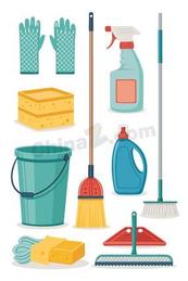 家政服务清洁用品合集矢量素材