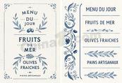 法式复古餐厅菜单设计矢量素材