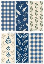 蓝白格纹叶片背景合集矢量素材