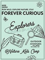 儿童节户外夏令营海报矢量模板