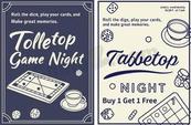 创意休闲桌游之夜海报矢量模板
