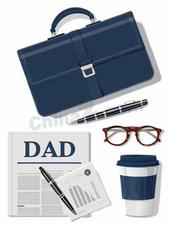 商务父亲办公用品合集矢量素材