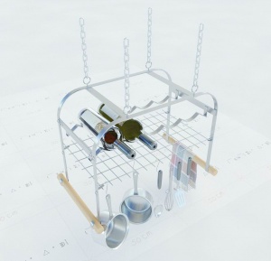 厨具酒架3D模型设计