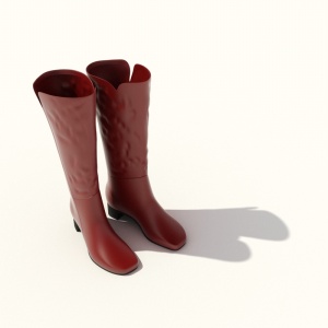 红色女靴3D模型设计