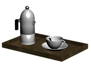 茶几用具3D模型素材下载