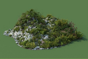 花园假山3d模型