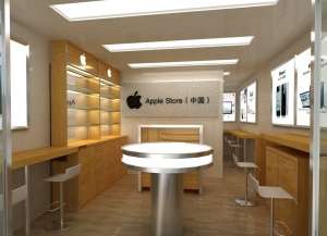 苹果专卖店效果图设计