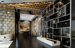 后现代客厅装饰模型