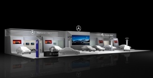奔驰车展3D模型设计