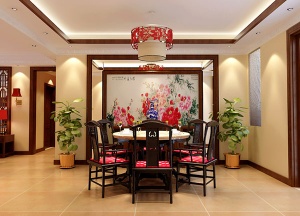 中式餐厅包间模型设计