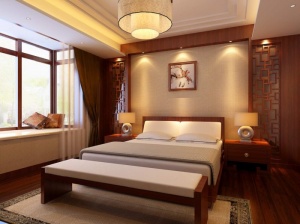 中式古典卧室模型