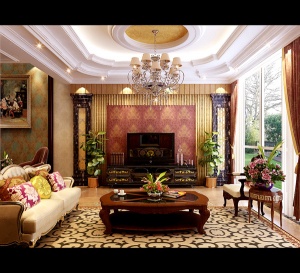 欧式古典客厅模型设计