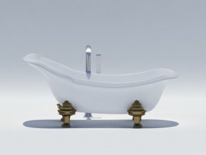 独立式浴缸3D模型
