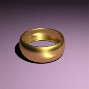 金戒指首饰模型效果图