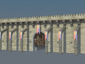 城堡大门3DMAX室外模型