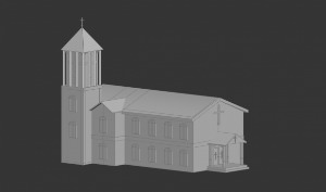 教堂3D模型效果图