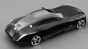 黑色轿车3D模型设计