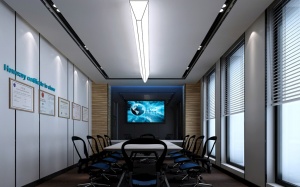 企业会议室3D效果图