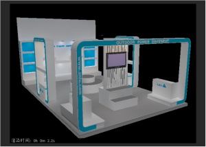3D展厅展位模型效果图