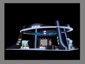 科技风展厅3D模型设计