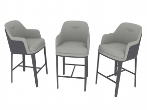 高脚餐椅3D模型设计