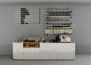 咖啡厅吧台模型设计