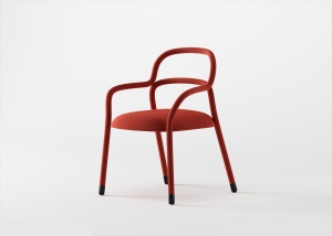 红色时尚餐椅模型效果图