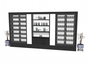 红酒柜家具3D模型设计
