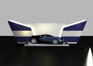 汽车展台3D模型效果图